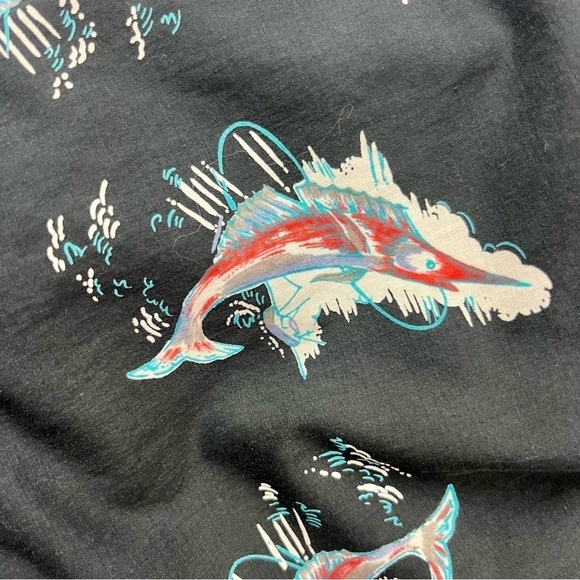 Reyn Spooner Shirt Mens Large Button Down Cotton Multi Color Marlin Fish Print - Picture 9 of 9
